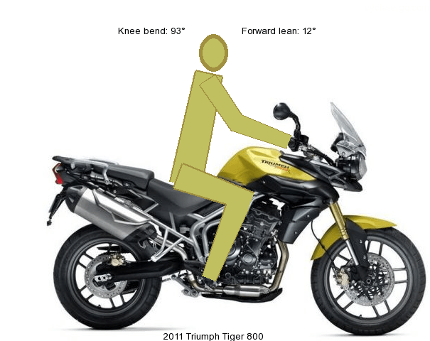 postura triumph tiger 800