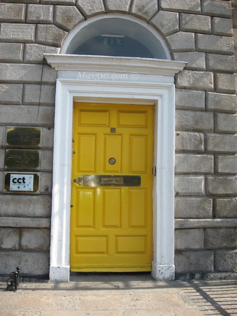 A Yellow Dublin Door !